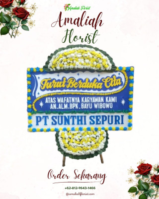 Papan Bunga Duka di Karet