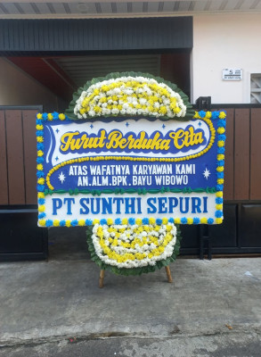Papan Bunga Duka di Karet